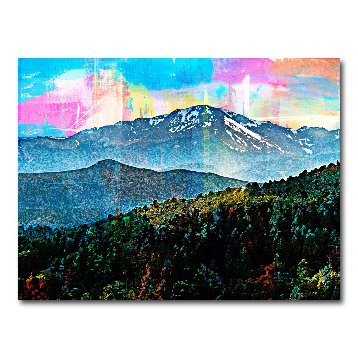AUTO-MOCKUP WHITE | Abstract Pikes Peak | 1 Piece | Gallery Wrap Canvas | group=4x3