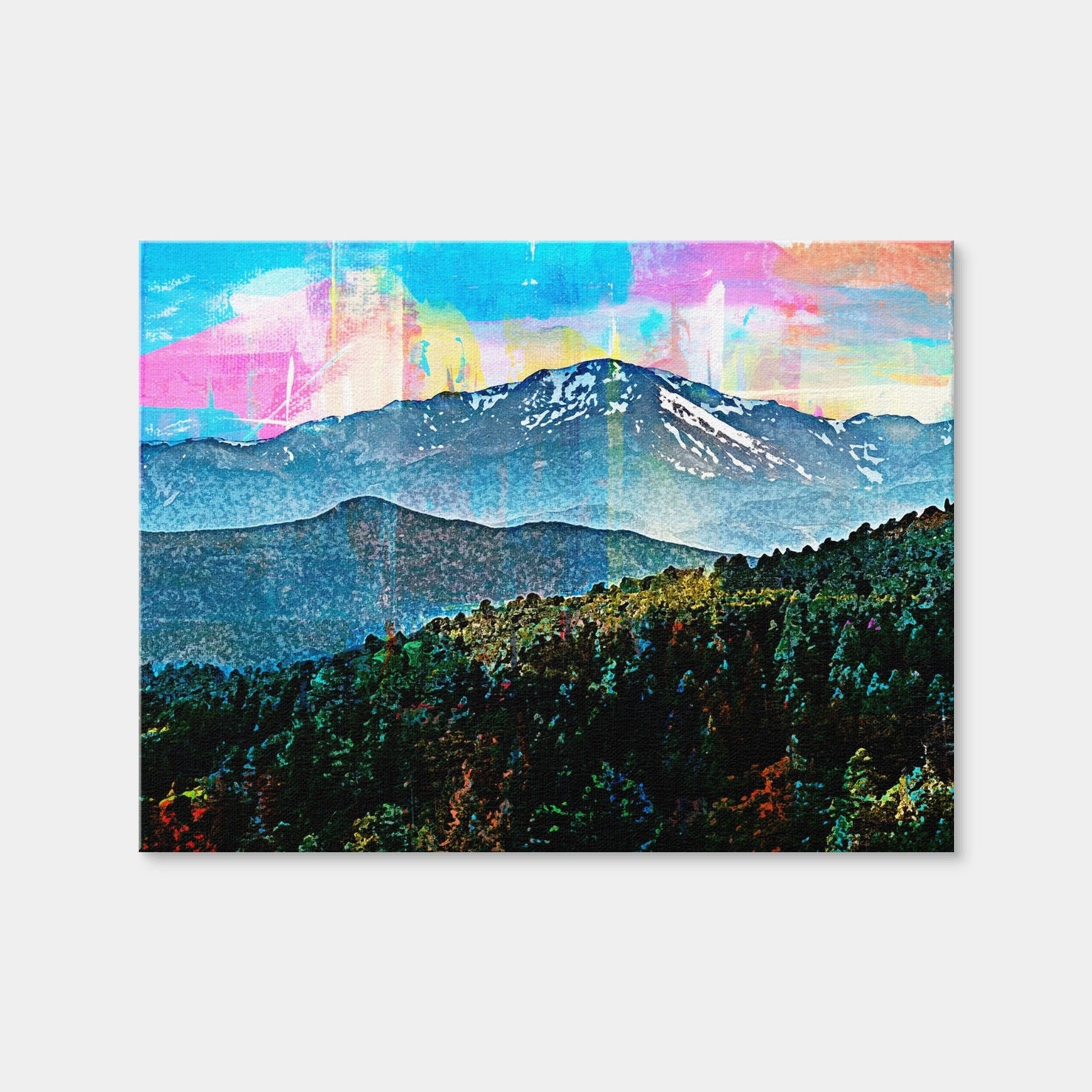 AUTO-MOCKUP WHITE | Abstract Pikes Peak | 1 Piece | Gallery Wrap Canvas | group=4x3