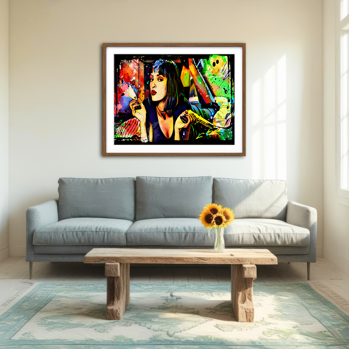 AUTO-MOCKUP ROOM | Abstract Pulp Fiction Wall Art