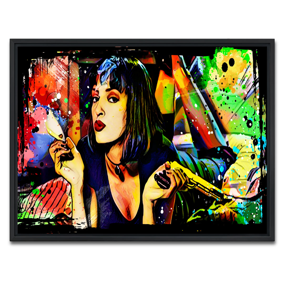 AUTO-MOCKUP WHITE | Abstract Pulp Fiction | 1 Piece | Black Framed Canvas | group=4x3
