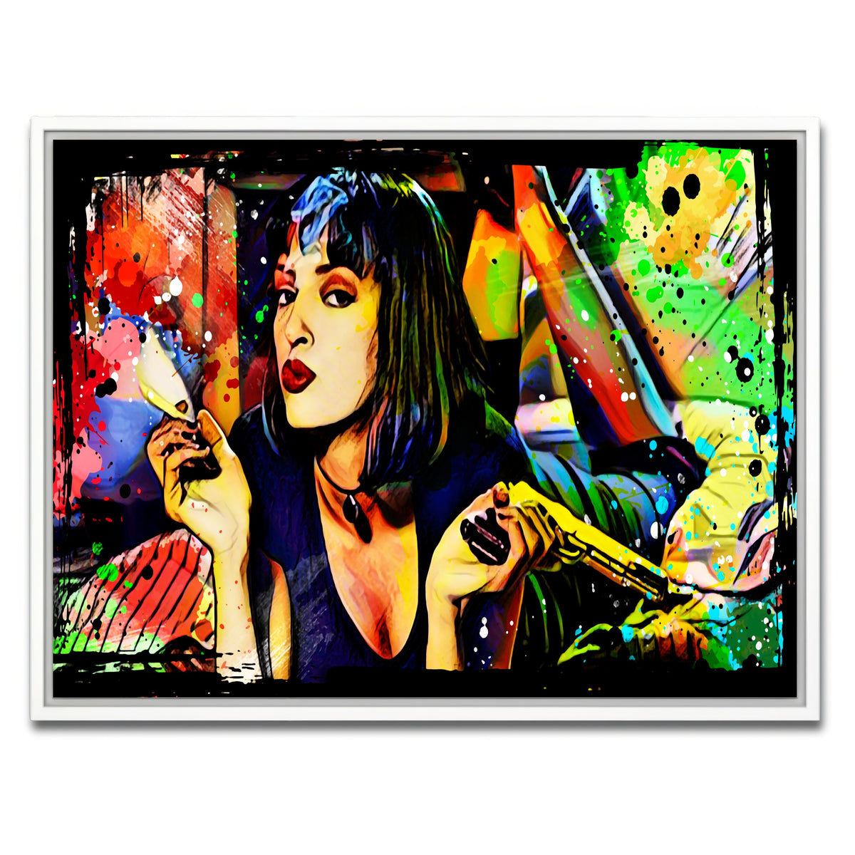 AUTO-MOCKUP WHITE | Abstract Pulp Fiction | 1 Piece | White Framed Canvas | group=4x3