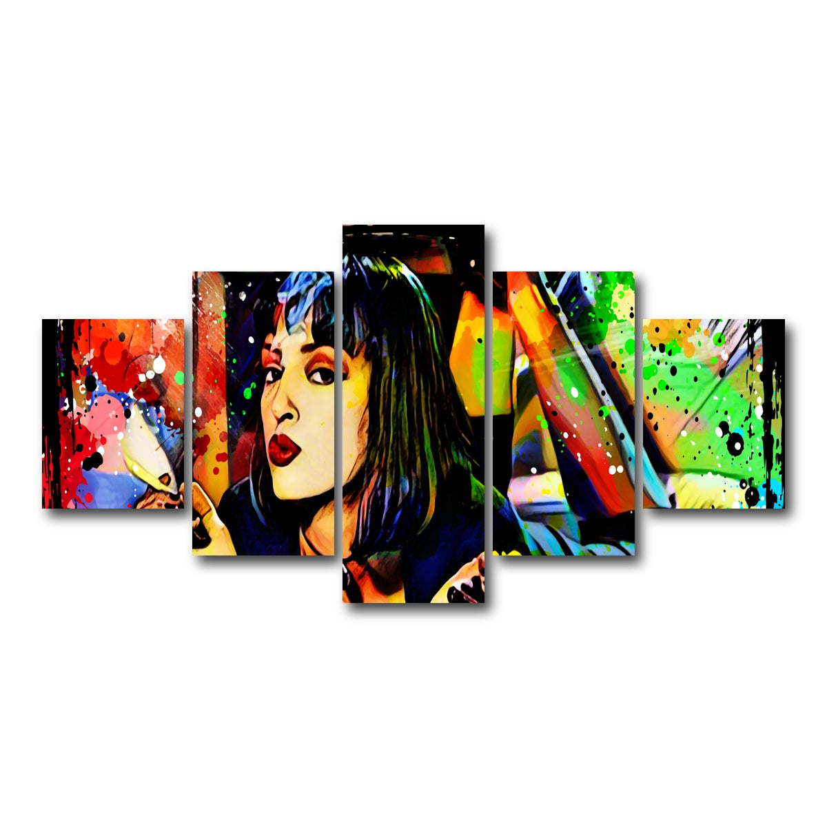 AUTO-MOCKUP WHITE | Abstract Pulp Fiction | 5 Piece | Gallery Wrap Canvas | group=5_short