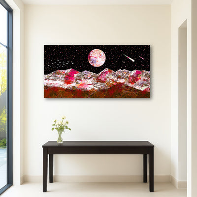 AUTO-MOCKUP ROOM | Abstract Red Moon