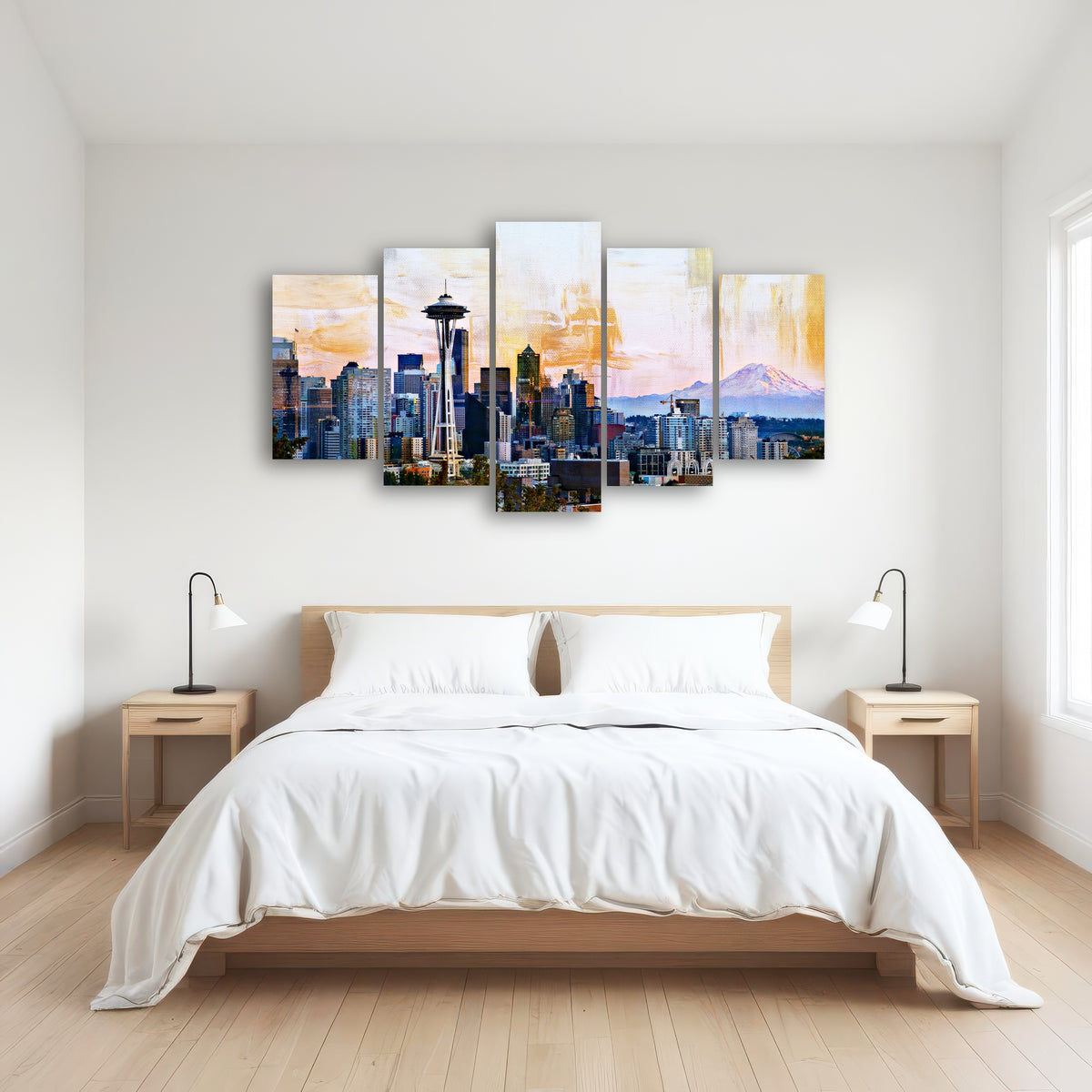 AUTO-MOCKUP ROOM | Abstract Seattle Skyline