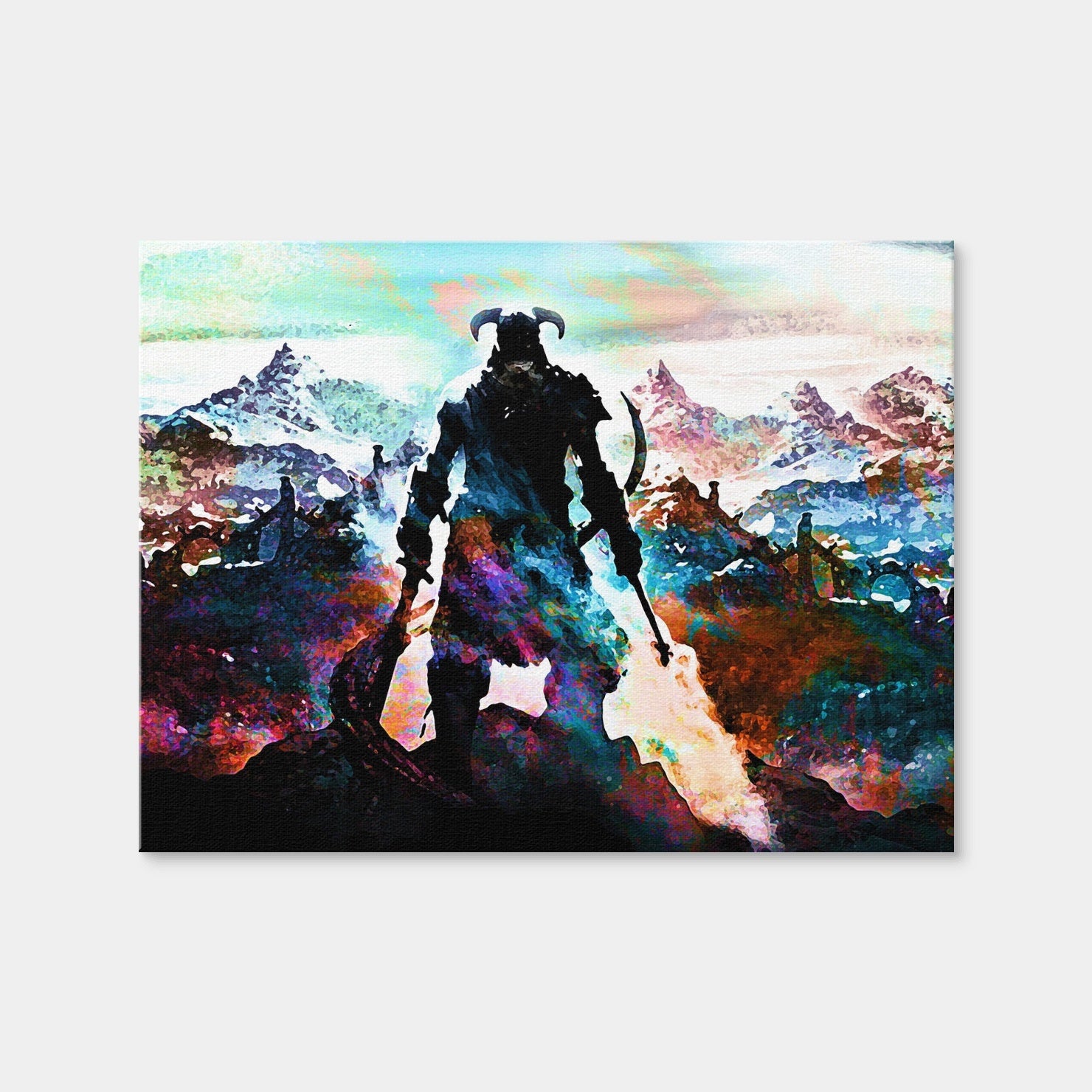 AUTO-MOCKUP WHITE | Abstract Skyrim | 1 Piece | Gallery Wrap Canvas | group=4x3