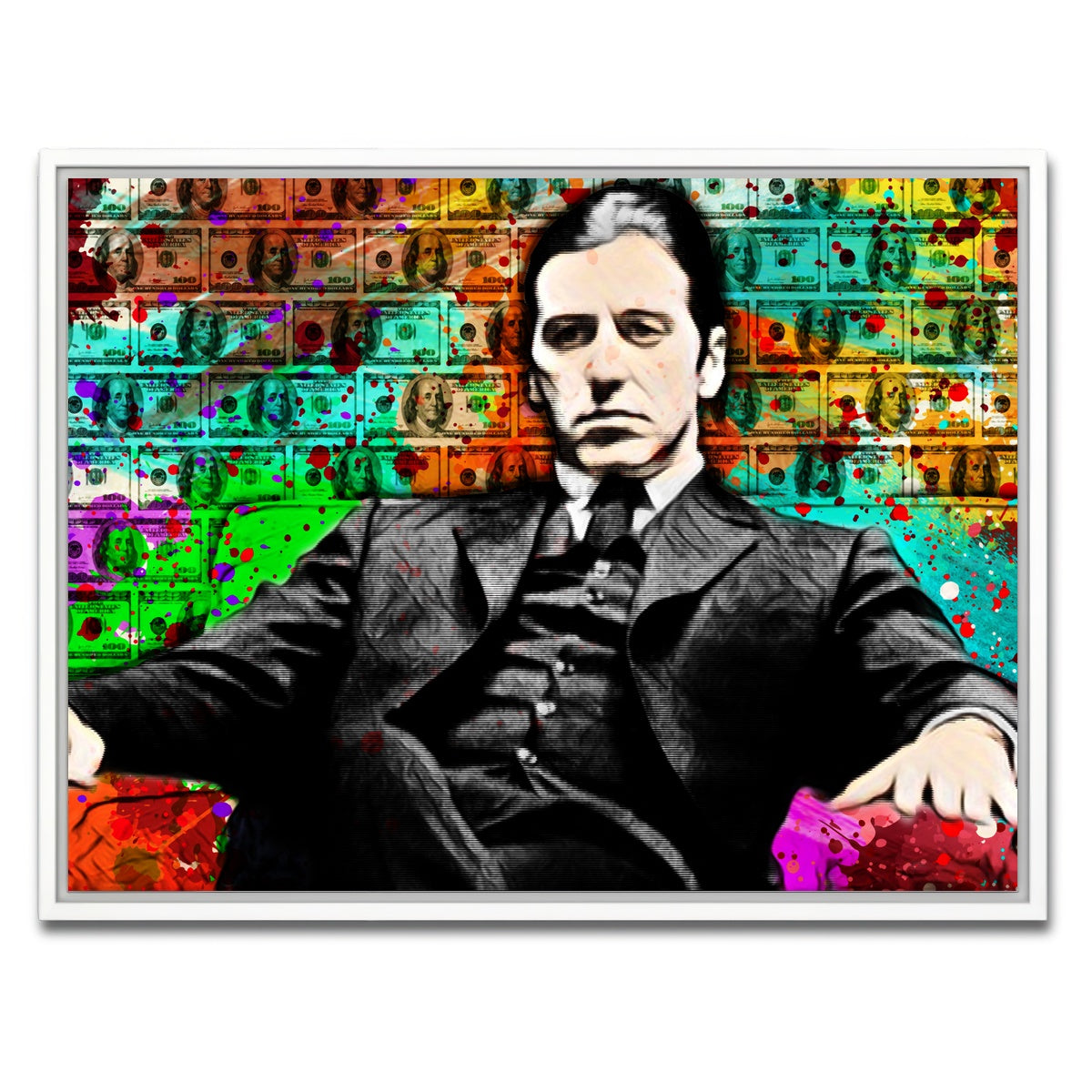 AUTO-MOCKUP WHITE | Abstract godfather | 1 Piece | White Framed Canvas | group=4x3