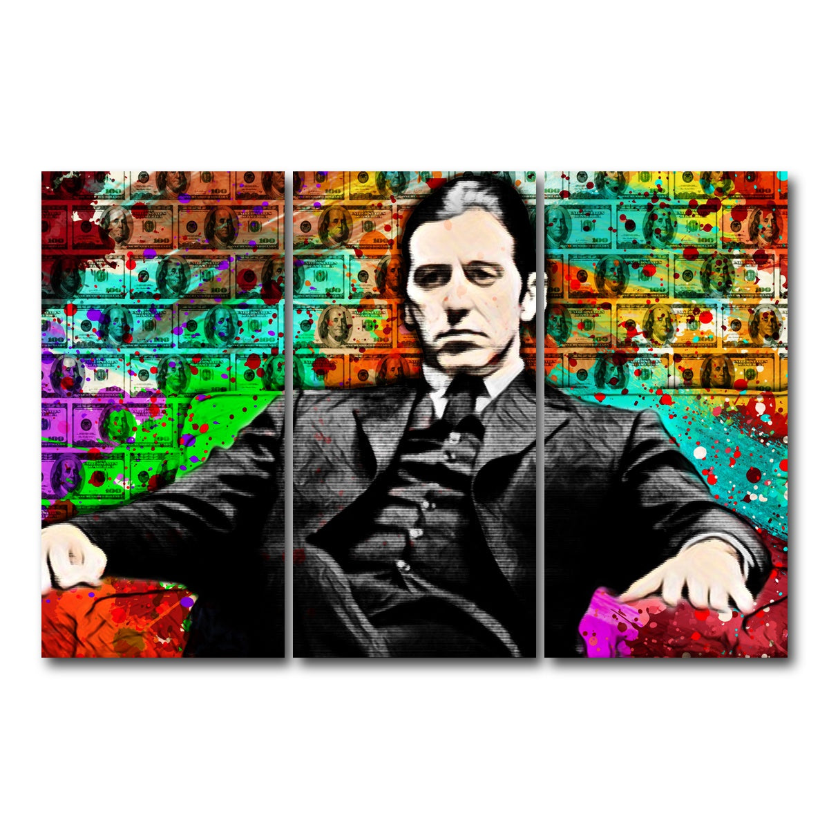 AUTO-MOCKUP WHITE | Abstract godfather | 3 Piece | Gallery Wrap Canvas | group=12x24