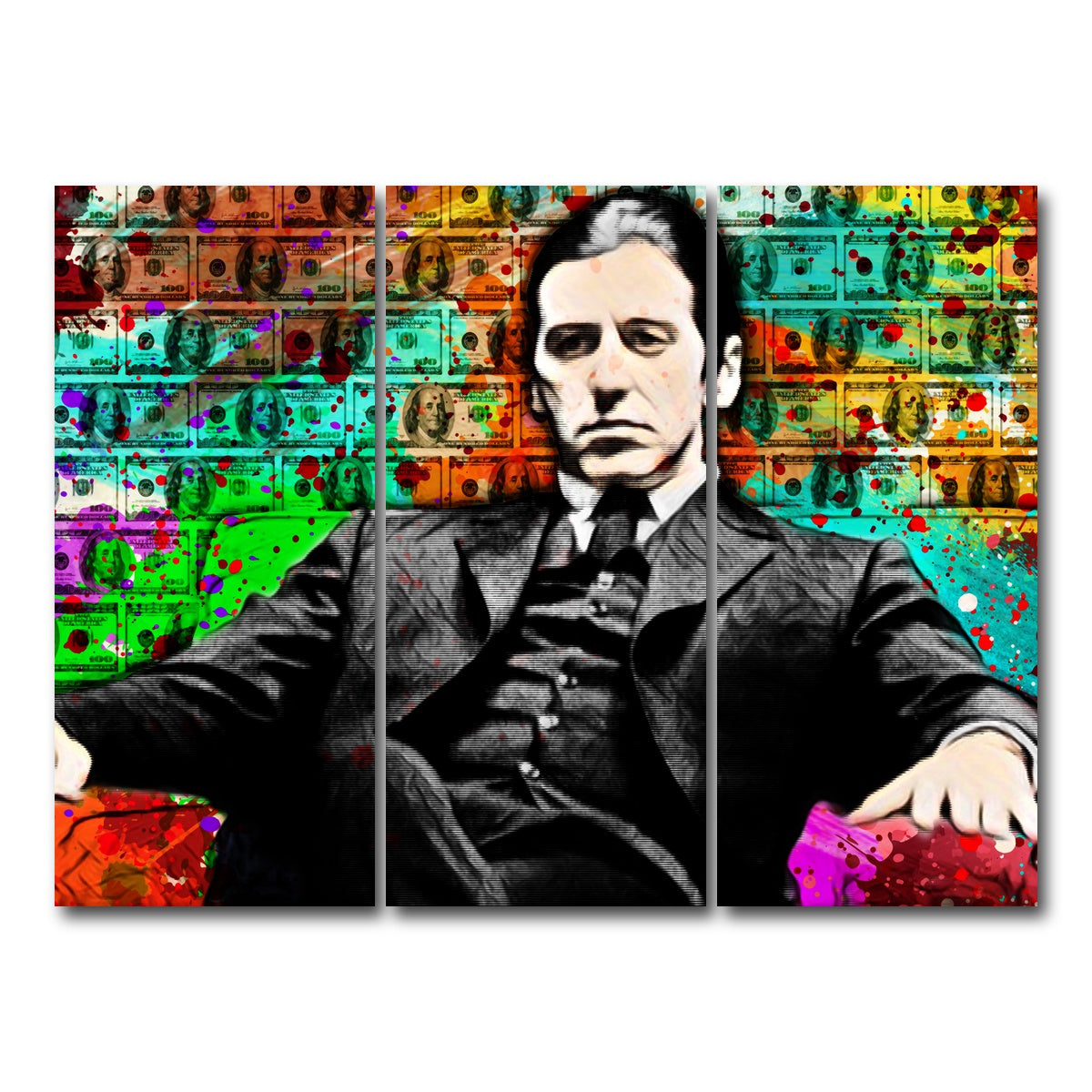 AUTO-MOCKUP WHITE | Abstract godfather | 3 Piece | Gallery Wrap Canvas | group=8x18