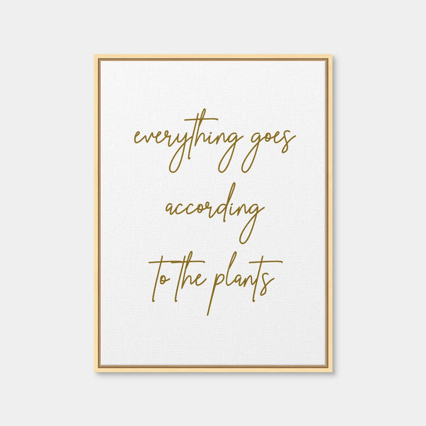 According to the Plants Wall Art — Framed Canvas Format preview