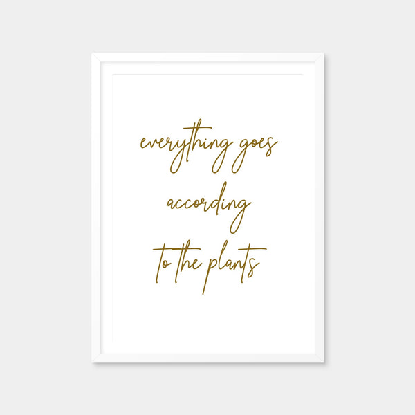 According to the Plants Wall Art — Framed Print Format preview