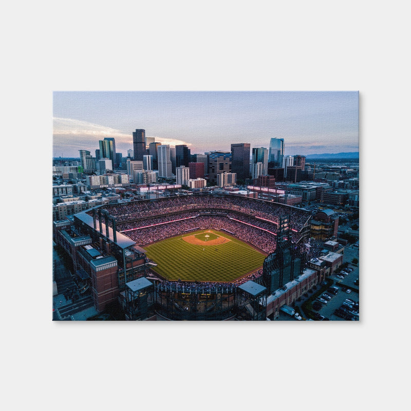 AUTO-MOCKUP WHITE | Aerial of Coors Field | 1 Piece | Gallery Wrap Canvas | group=4x3