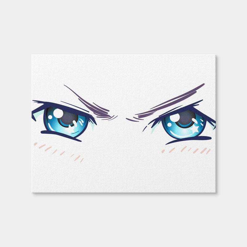 AUTO-MOCKUP WHITE | Aggressive Anime Eyes | 1 Piece | Gallery Wrap Canvas | group=4x3