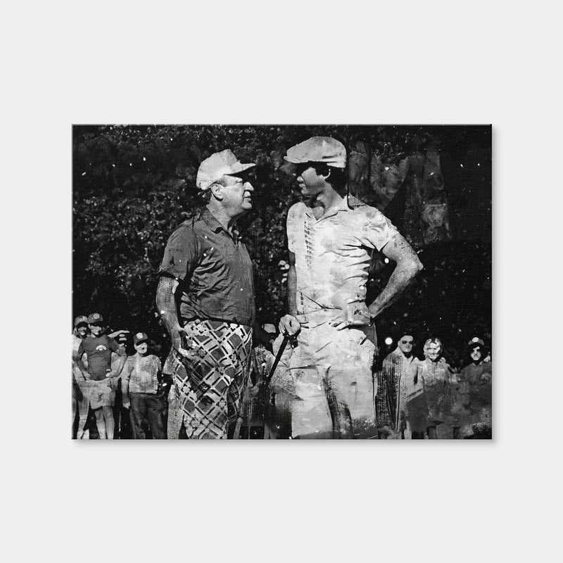 AUTO-MOCKUP WHITE | Al and Ty Caddyshack Grayscale | 1 Piece | Gallery Wrap Canvas | group=4x3