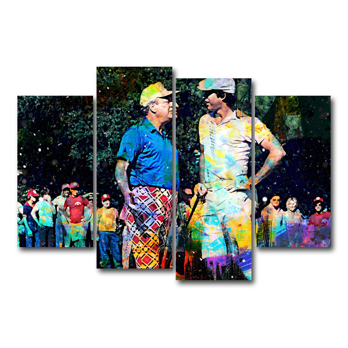 AUTO-MOCKUP WHITE | Al and Ty Caddyshack | 4 Piece | Gallery Wrap Canvas | group=4_short