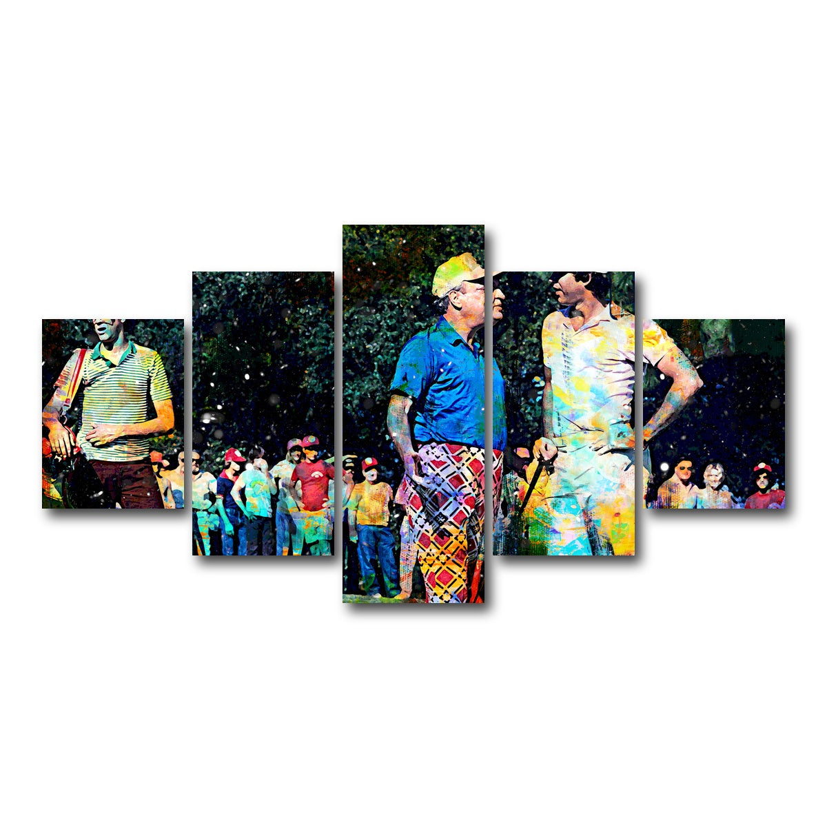 AUTO-MOCKUP WHITE | Al and Ty Caddyshack | 5 Piece | Gallery Wrap Canvas | group=5_short