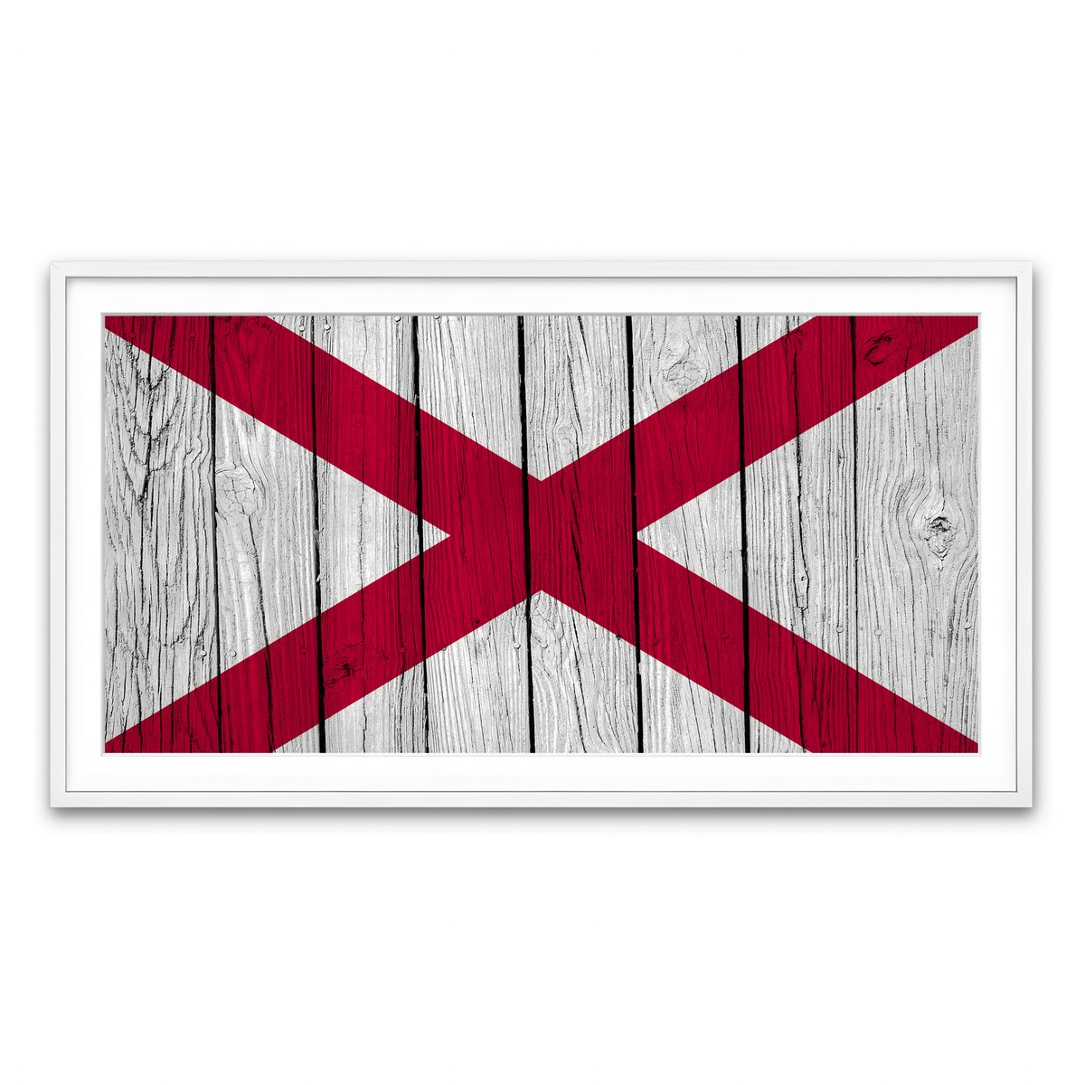 Framed Print 2x1 White