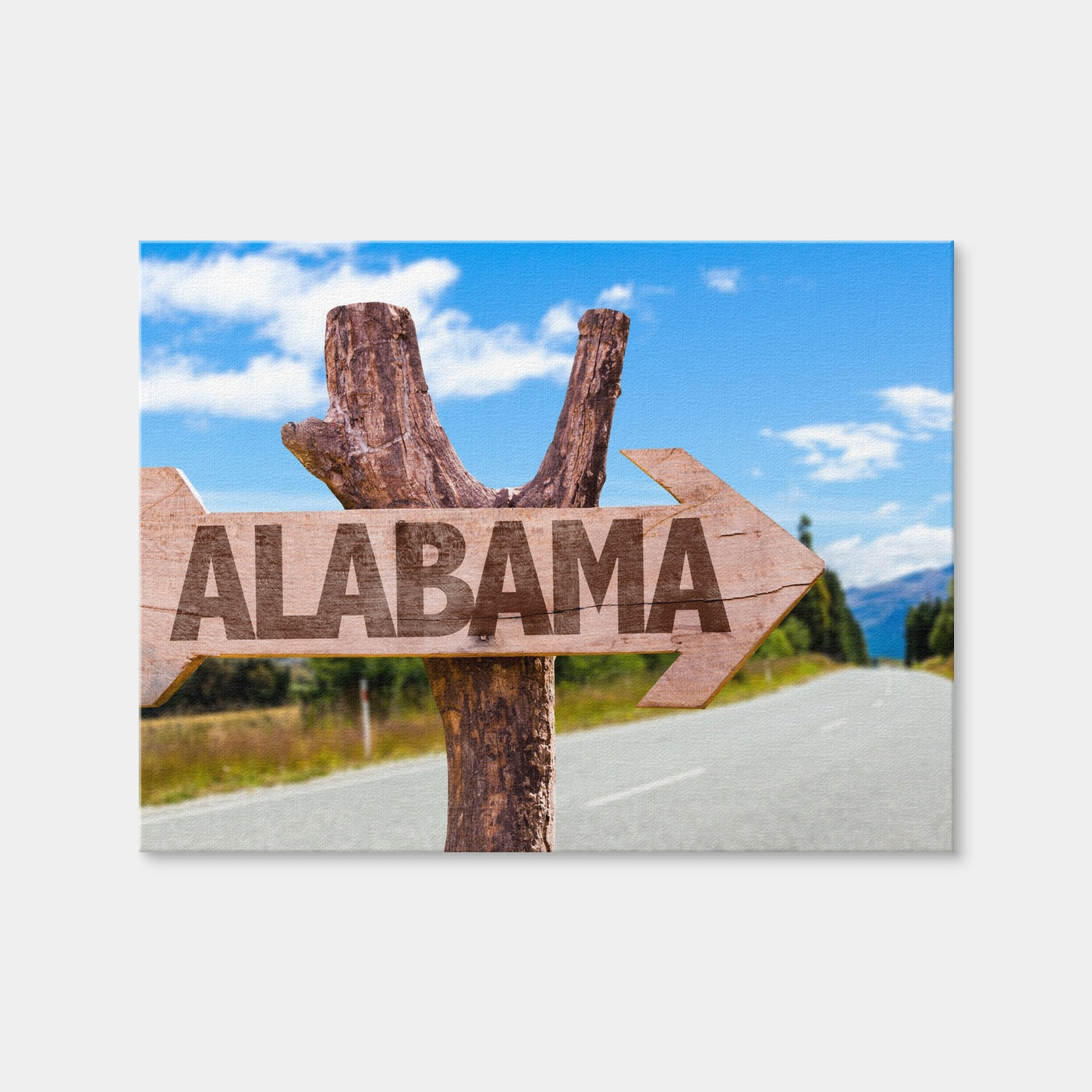 AUTO-MOCKUP WHITE | Alabama Wooden Sign | 1 Piece | Gallery Wrap Canvas | group=4x3