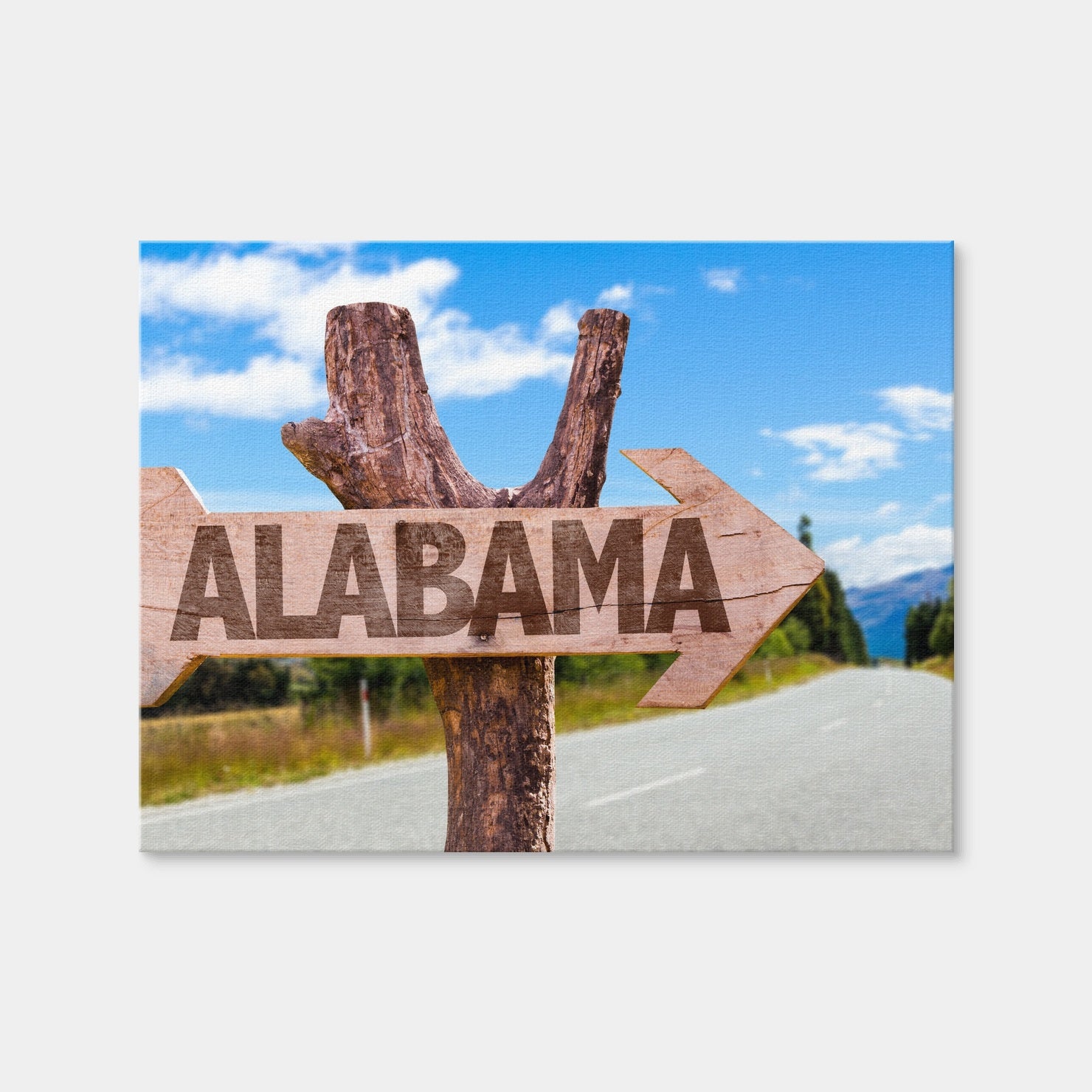 AUTO-MOCKUP WHITE | Alabama Wooden Sign | 1 Piece | Gallery Wrap Canvas | group=4x3