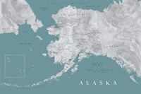 Alaska Map Wall Art