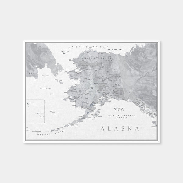 Alaska Map 2 Wall Art — Framed Canvas Format preview