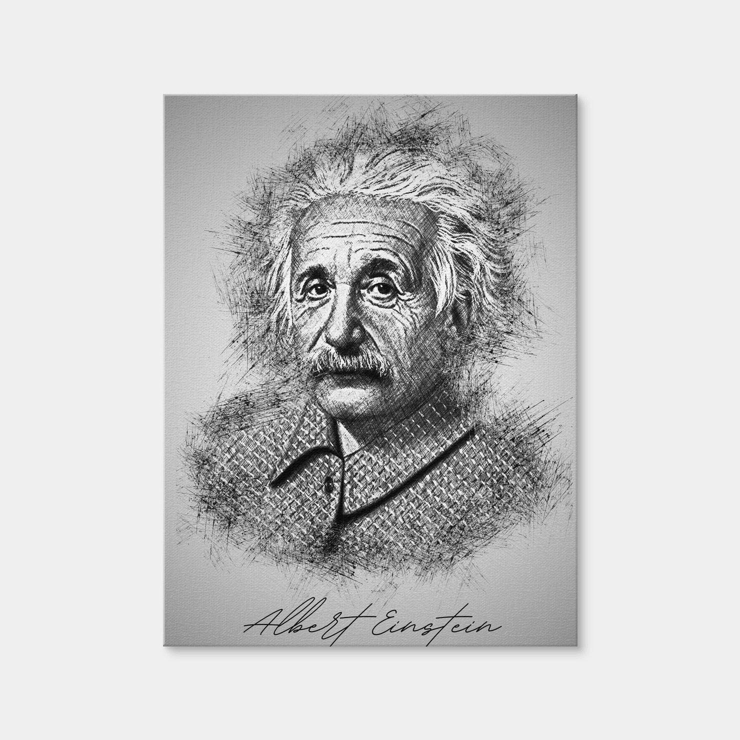 AUTO-MOCKUP WHITE | Albert Einstein | 1 Piece | Gallery Wrap Canvas | group=3x4