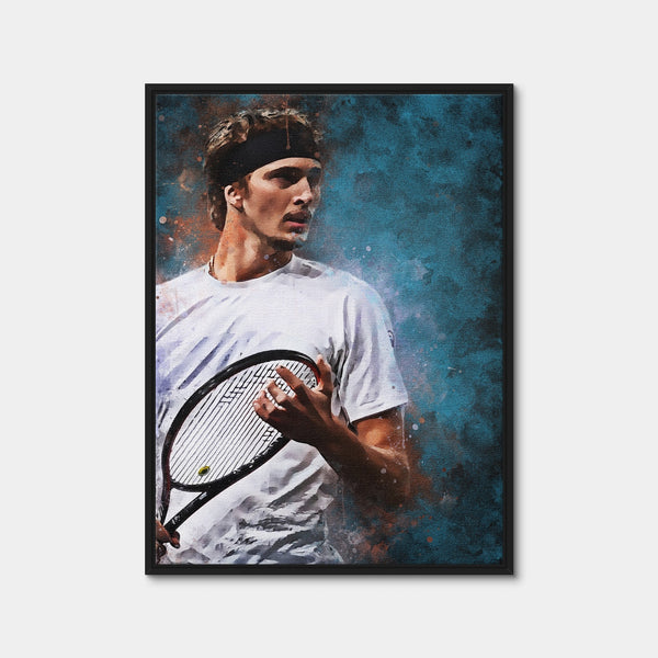 Alexander Zverev Wall Art — Framed Canvas Format preview