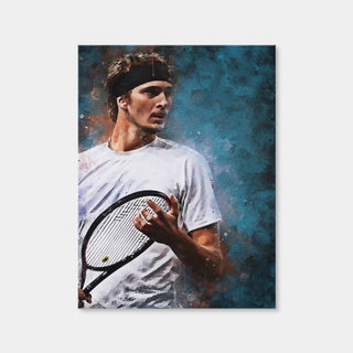 AUTO-MOCKUP WHITE | Alexander Zverev | 1 Piece | Gallery Wrap Canvas | group=3x4