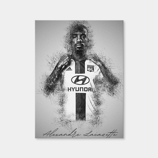 Alexandre Lacazette Wall Art — Canvas Wrap Format preview