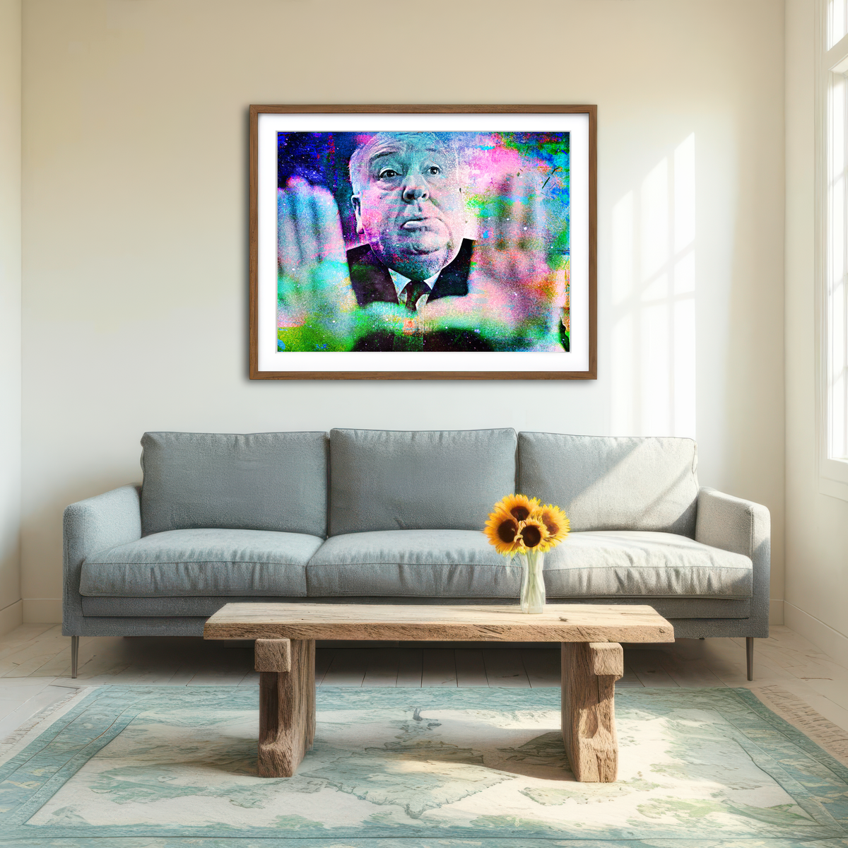 AUTO-MOCKUP ROOM | Alfred Hitchcock Wall Art