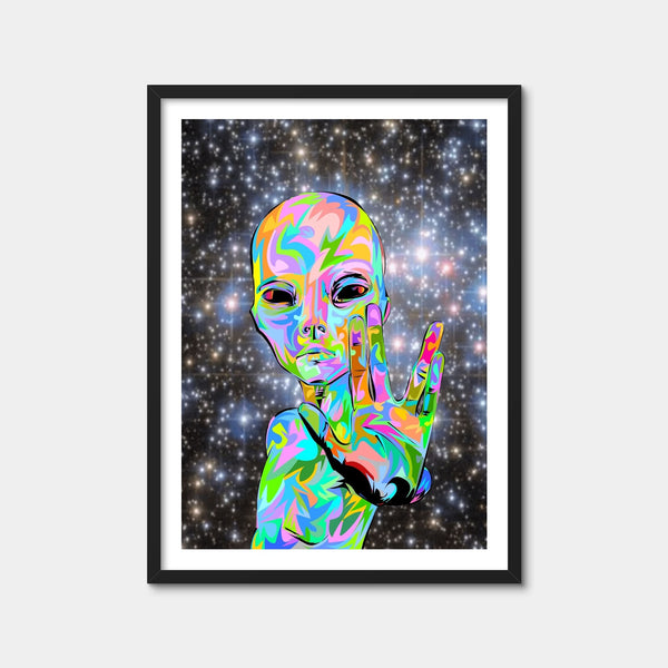 Alien Peace Wall Art — Framed Print Format preview