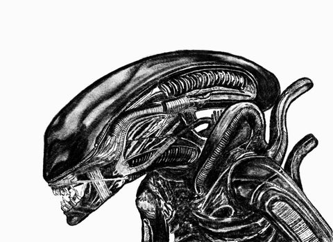 Alien Sketch Wall Art