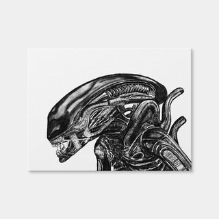 AUTO-MOCKUP WHITE | Alien Sketch | 1 Piece | Gallery Wrap Canvas | group=4x3