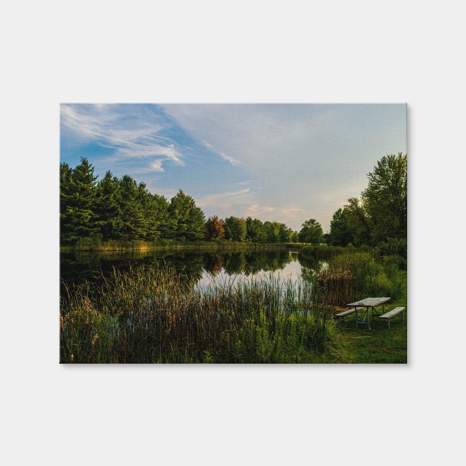 AUTO-MOCKUP WHITE | Alum Creek Fishing Pond | 1 Piece | Gallery Wrap Canvas | group=4x3