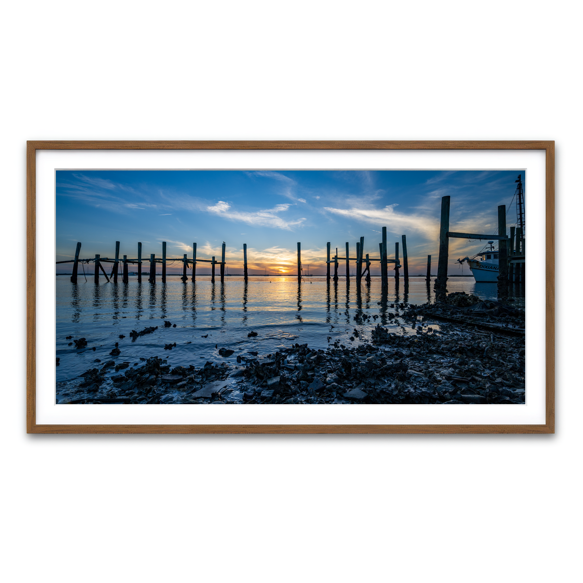 AUTO-MOCKUP WHITE | Amelia Island Florida Sunset | 1 Piece | Walnut Framed Print | group=2x1