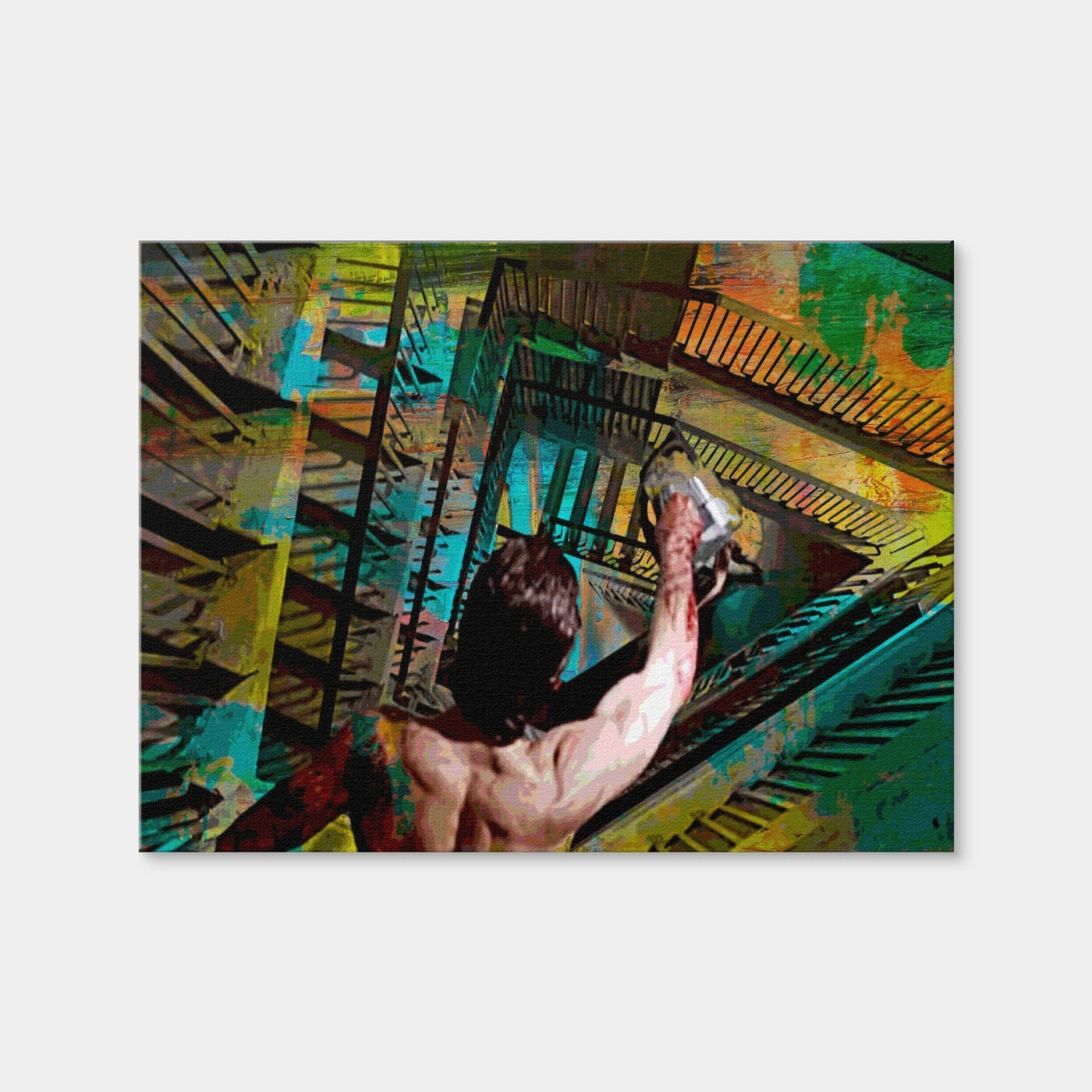 AUTO-MOCKUP WHITE | American Psycho Staircase | 1 Piece | Gallery Wrap Canvas | group=4x3