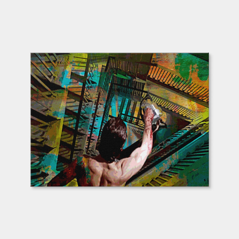 AUTO-MOCKUP WHITE | American Psycho Staircase | 1 Piece | Gallery Wrap Canvas | group=4x3