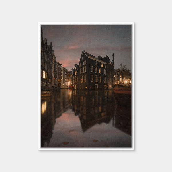 Amsterdam At Dusk Wall Art — Framed Canvas Format preview