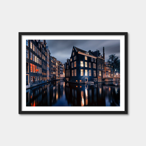 Amsterdam By Night Wall Art — Framed Print Format preview