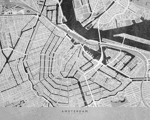 Amsterdam Map 2 Wall Art