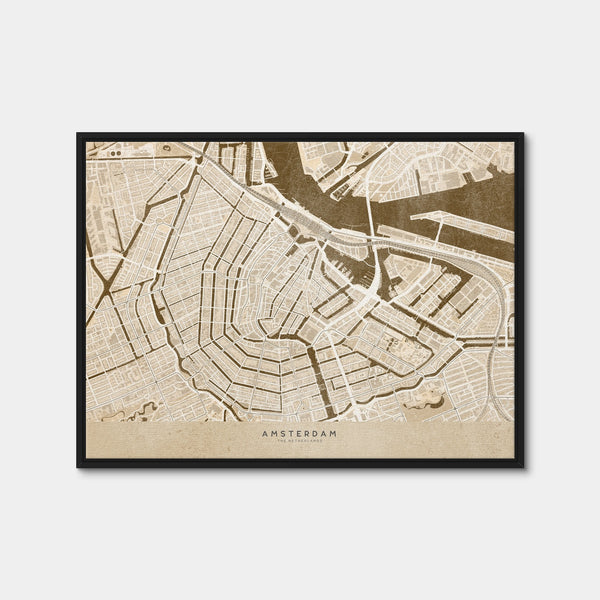 Amsterdam Map Wall Art — Framed Canvas Format preview