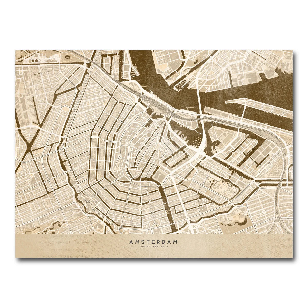 Amsterdam Map Wall Art