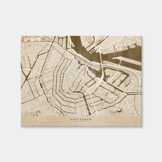 AUTO-MOCKUP WHITE | Amsterdam Map | 1 Piece | Gallery Wrap Canvas | group=4x3