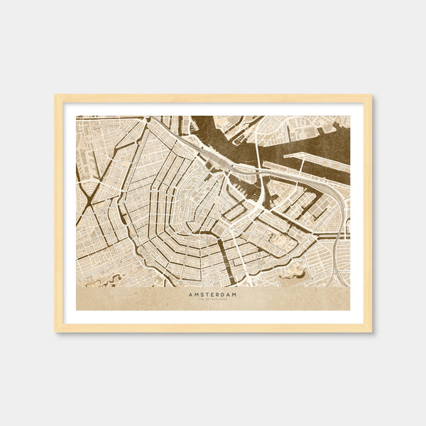 Amsterdam Map Wall Art — Framed Print Format preview