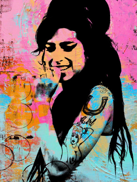 Amy Winehouse Circles Wall Art