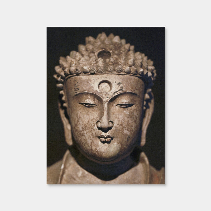 AUTO-MOCKUP WHITE | Ancient Buddha Statue | 1 Piece | Gallery Wrap Canvas | group=3x4