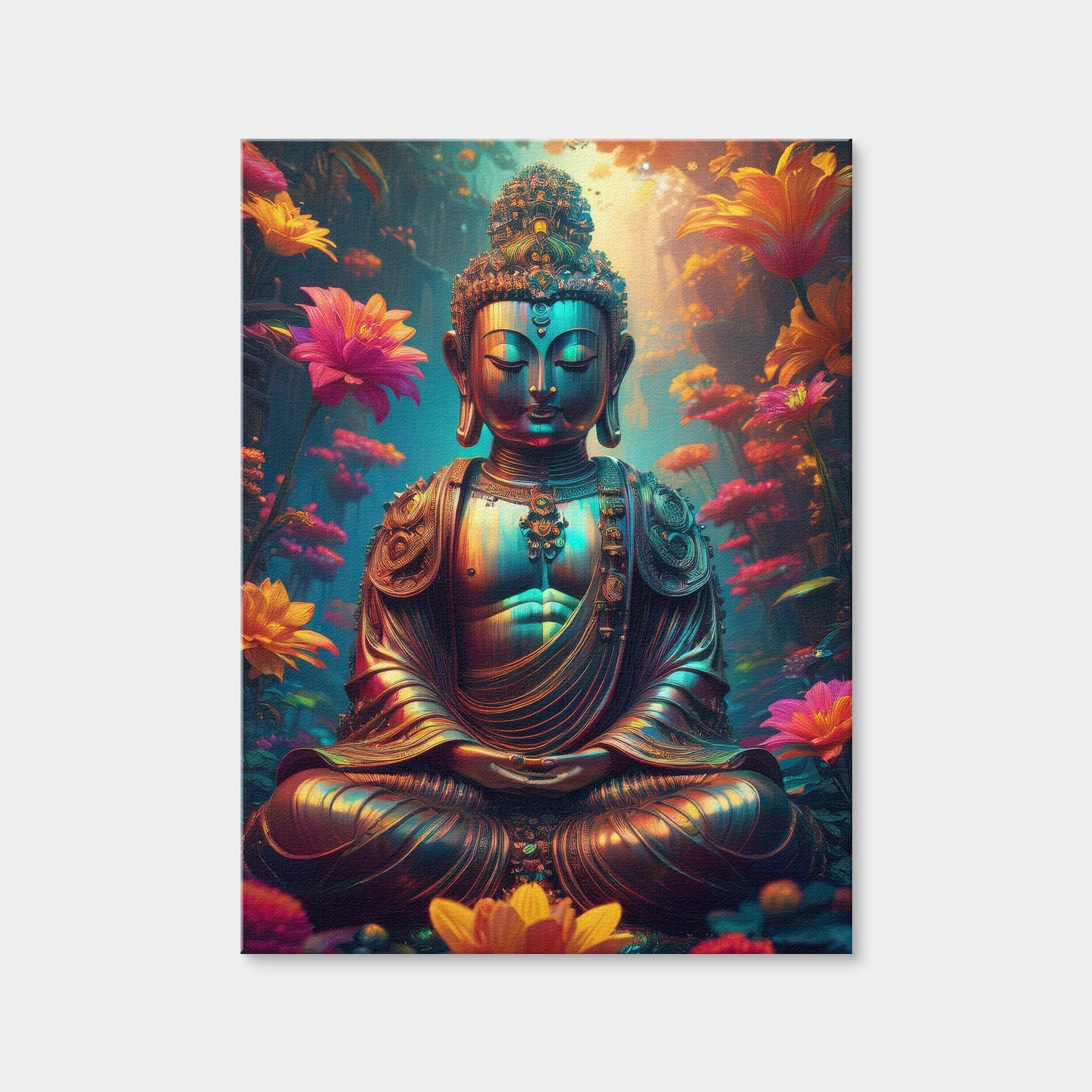 AUTO-MOCKUP WHITE | Ancient Buddha | 1 Piece | Gallery Wrap Canvas | group=3x4
