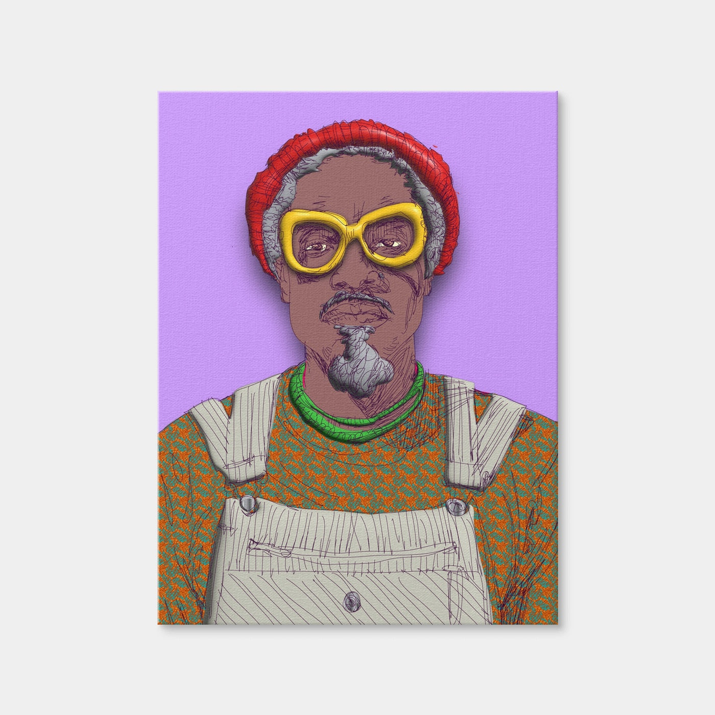 AUTO-MOCKUP WHITE | Andre 3000 | 1 Piece | Gallery Wrap Canvas | group=3x4
