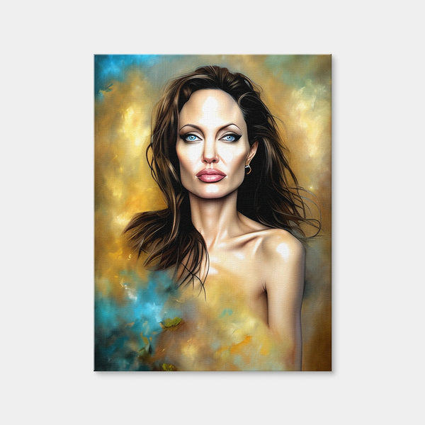 Angelina Jolie Wall Art — Canvas Wrap Format preview