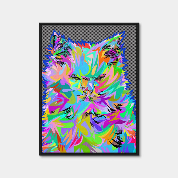 Angry Cat Wall Art — Framed Canvas Format preview