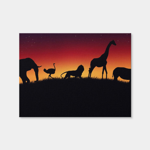 Animals of Africa Wall Art — Canvas Wrap Format preview